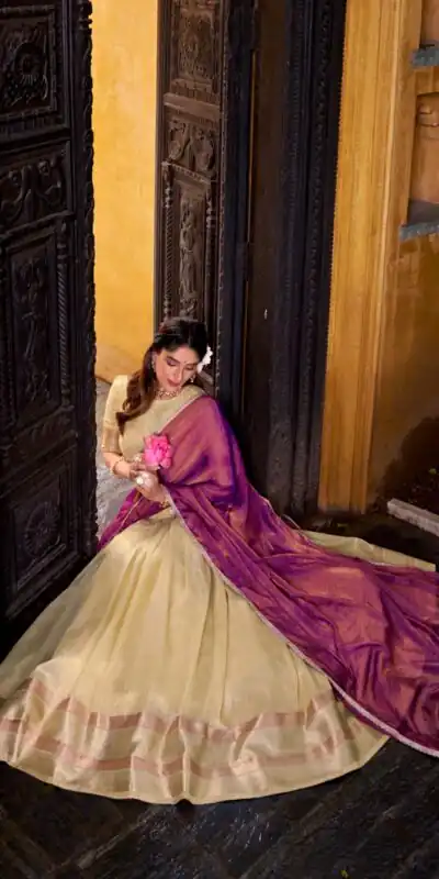 LNB 2025 Yellow Dupion Silk Lehenga Choli Perfect for Wedding, Party, Ethnic Day, Pongal, Temple Visit – . Introductory Price ₹2449. Delivery 4-6 Work | Lehenga, Bollywood Lehenga, Creative Lehenga, Designer Lehenga, Embroidered Lehenga, Party Wear Lehenga