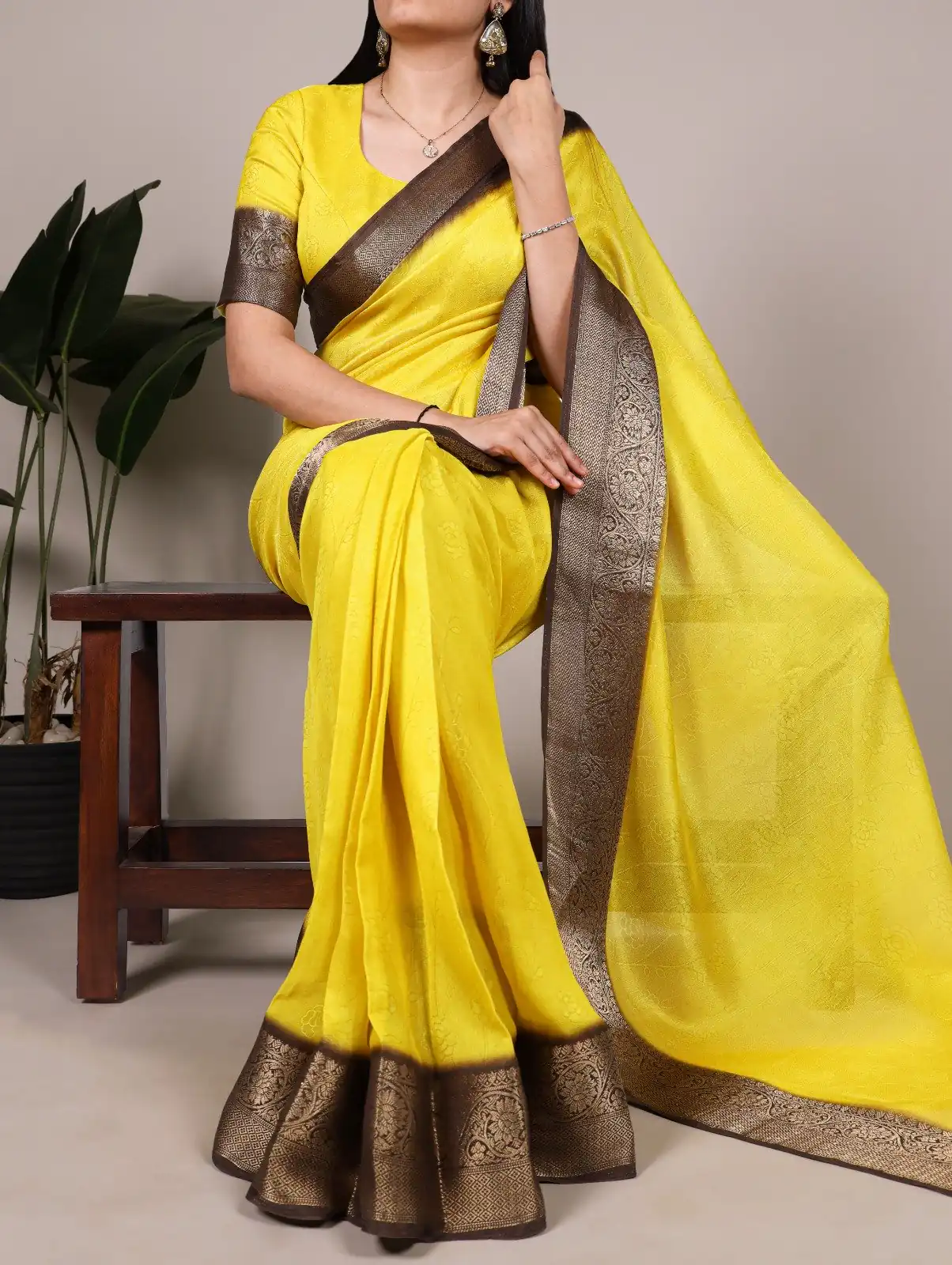 YNF 7910 Yellow in Color Marsh Mello Zari Work Saree . Wedding, Party, Festive Festive Deal ₹1449. Delivery 4-6 Working Days. Shop now. | Designer Sarees, Embroidered Sarees, Sarees, Bollywood Sarees, Creative Sarees, Ethnic Saree, Modern Digital sarees, Party Wear Sarees