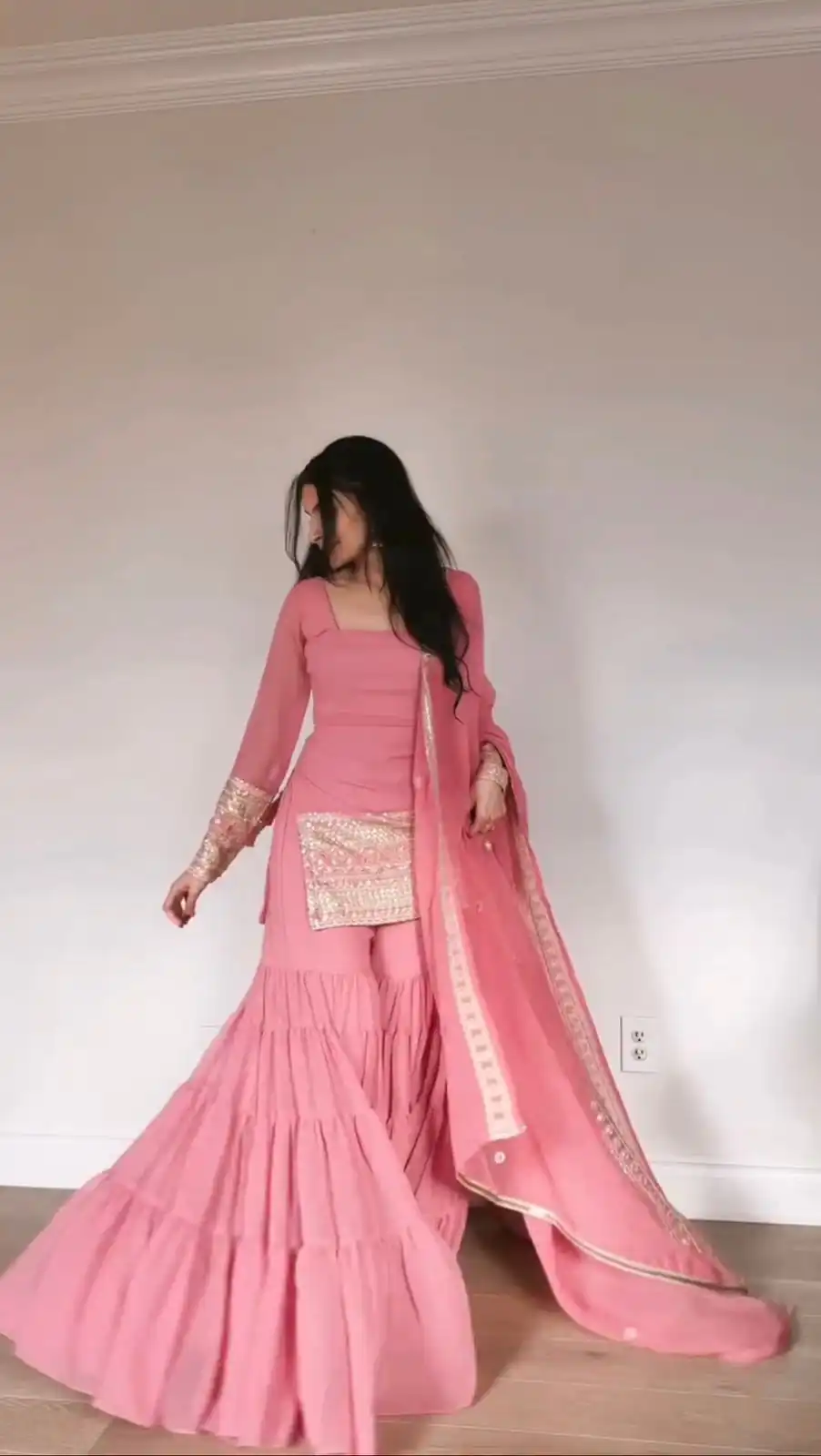 RTC 5962 Baby Pink Faux Georgette Salwar Suit Perfect for Wedding, Party, Cultural Events, Holi, Lohri – . Now at just ₹2049. Delivery 4-6 Working | Jump Suits, Tops & Bottoms, Track Suits, Salwar suit, Casual Suits, Creative suits, Designer Suits, Palazzo Suits, Party Wear Suits, Patiala Suits, Straight Suits, Trendy Wear