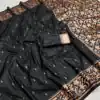 MB 197 Black Color Banarasi Silk Saree with Zari Work & Lace Work. Exclusive Offer ₹1899. Delivery 4-6 Working Days. Shop now. | Designer Sarees, Sarees, Bollywood Sarees, Creative Sarees, Embroidered Sarees, Ethnic Saree, Modern Digital sarees, Party Wear Sarees