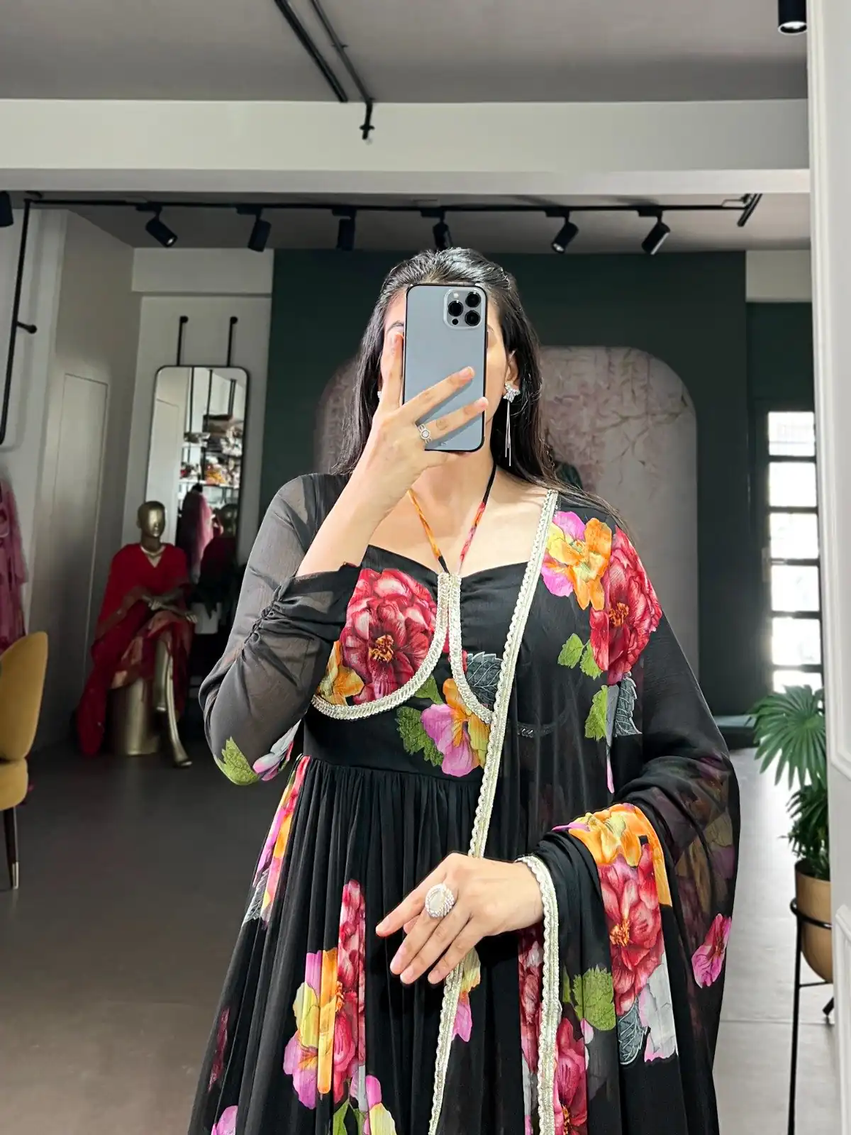 YNF 5103 Black Lace Work Gown in Chiffon. Get it for ₹1899. Wedding, Party, Festive, Events Delivery 4-6 Working Days. Shop now. | Gowns, Bollywood Gowns, Creative Gowns, Embroidered Gowns, Party Wear Gowns