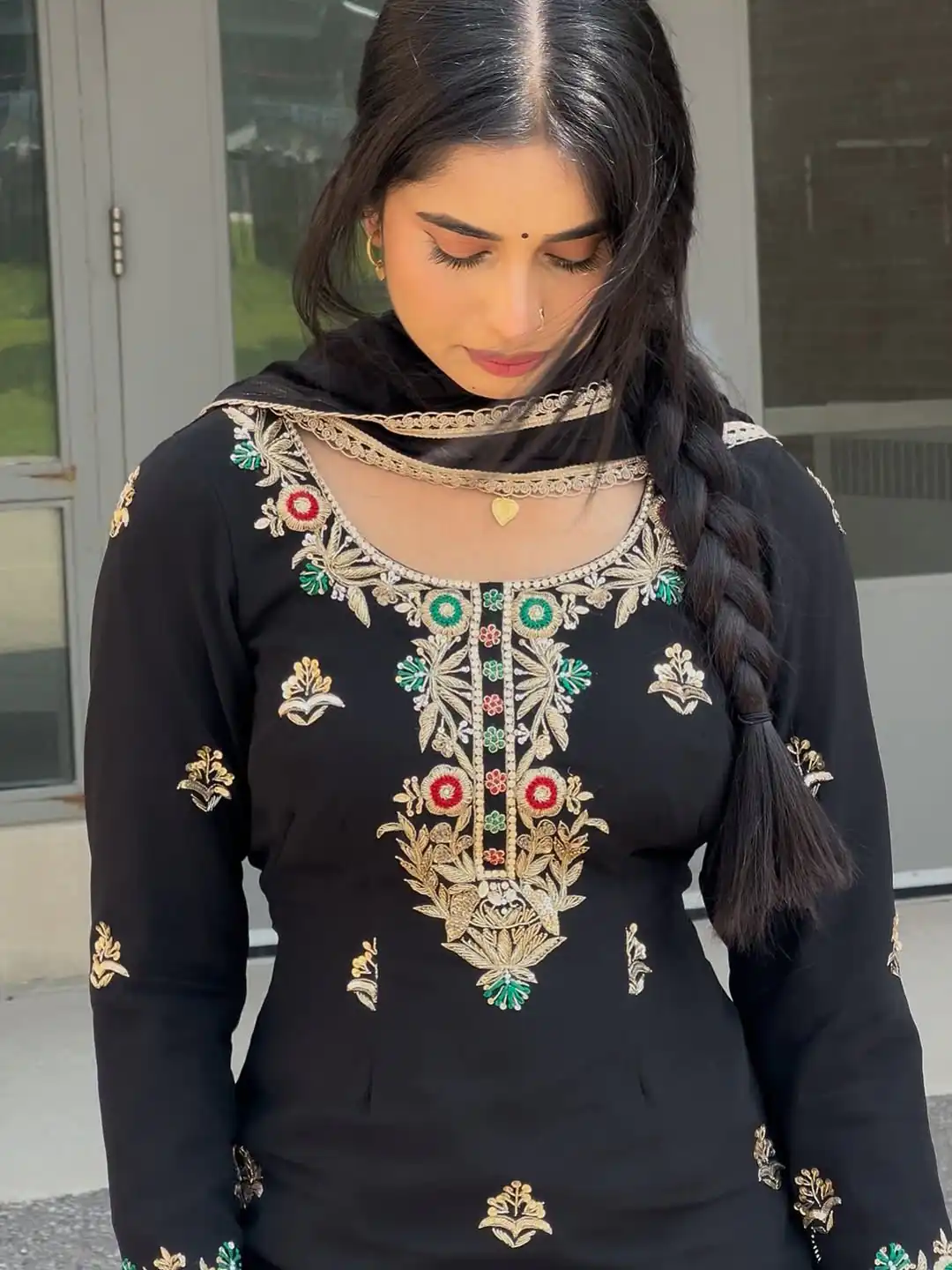 ZF 421 Black in Chinon Silk Lace Work & Embroidery Work Salwar Suit . Available at ₹1899 only. Delivery 4-6 Working Days. Shop now. | Jump Suits, Tops & Bottoms, Track Suits, Salwar suit, Casual Suits, Creative suits, Designer Suits, Palazzo Suits, Party Wear Suits, Patiala Suits, Straight Suits, Trendy Wear
