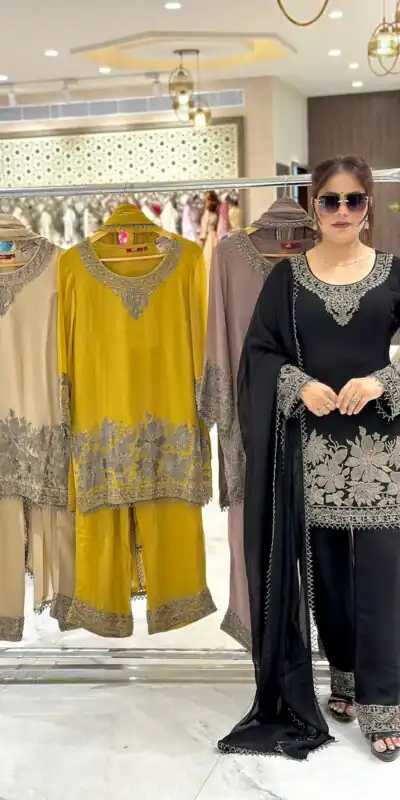 SSR 519 Black Faux Georgette Salwar Suit Perfect for Wedding, Party, Ganesh Chaturthi, Lohri, Bridal Wear – . Affordable Price ₹1849. Delivery 4-6 Wor | Jump Suits, Tops & Bottoms, Track Suits, Salwar suit, Casual Suits, Creative suits, Designer Suits, Palazzo Suits, Party Wear Suits, Patiala Suits, Straight Suits, Trendy Wear