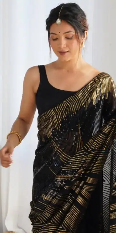 JR 626 Black Georgette Saree Perfect for Wedding, Party, Eid, Anniversary, Diwali – . Special Price ₹1799. Delivery 4-6 Working Days. Shop now. | Designer Sarees, Sarees, Bollywood Sarees, Creative Sarees, Embroidered Sarees, Ethnic Saree, Modern Digital sarees, Party Wear Sarees