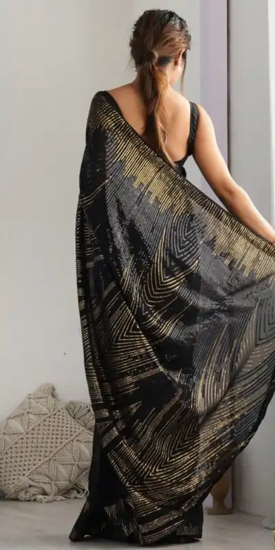 JR 626 Black Georgette Saree Perfect for Wedding, Party, Eid, Anniversary, Diwali – . Special Price ₹1799. Delivery 4-6 Working Days. Shop now. | Designer Sarees, Sarees, Bollywood Sarees, Creative Sarees, Embroidered Sarees, Ethnic Saree, Modern Digital sarees, Party Wear Sarees