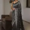 KPR 277 Black in Soft Lichi Silk Lace Border & Lace Work Saree . Available at ₹1299 only. Delivery 4-6 Working Days. Shop now. | Sarees, Bollywood Sarees, Creative Sarees, Designer Sarees, Embroidered Sarees, Ethnic Saree, Modern Digital sarees, Party Wear Sarees