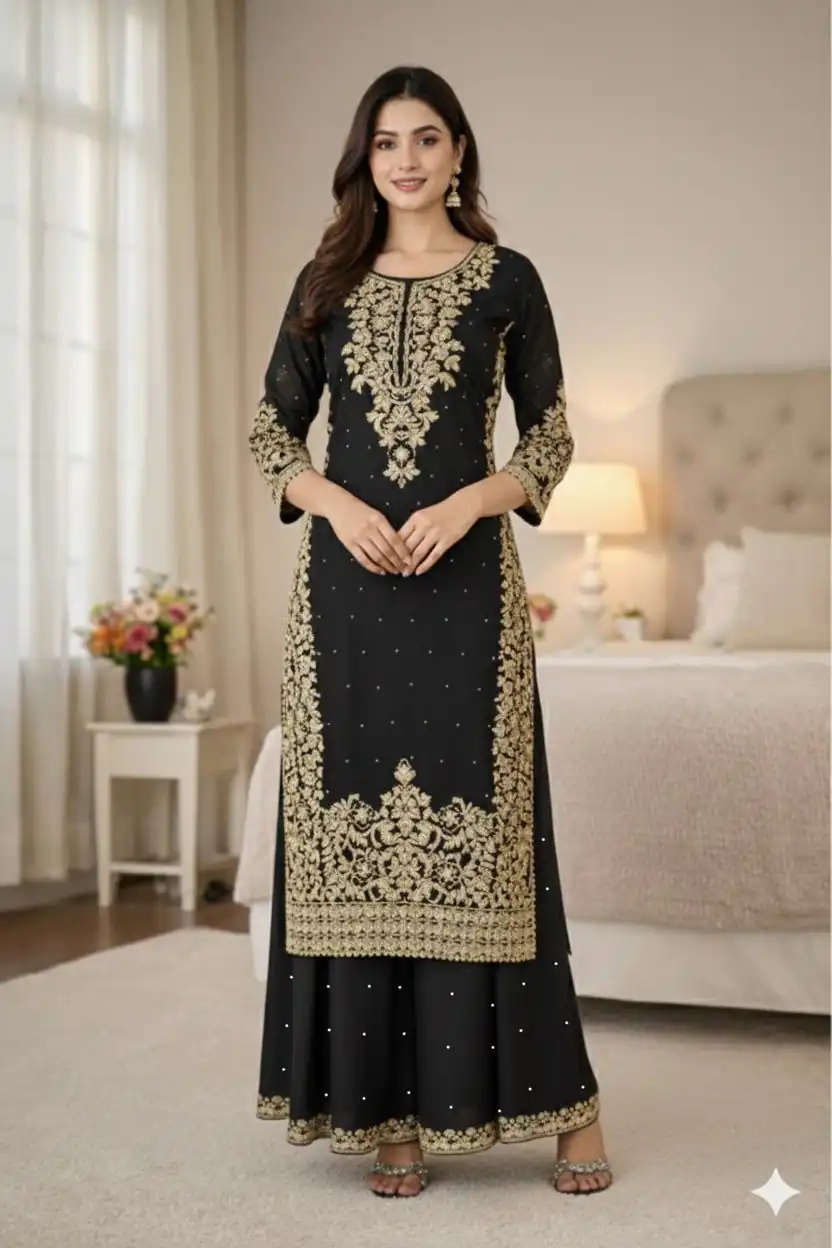 SSR 535 Black in Organza Silk Embroidery Work Salwar Suit . Available at ₹2399 only. Delivery 4-6 Working Days. Shop now. | Jump Suits, Tops & Bottoms, Track Suits, Salwar suit, Casual Suits, Creative suits, Designer Suits, Palazzo Suits, Party Wear Suits, Patiala Suits, Straight Suits, Trendy Wear