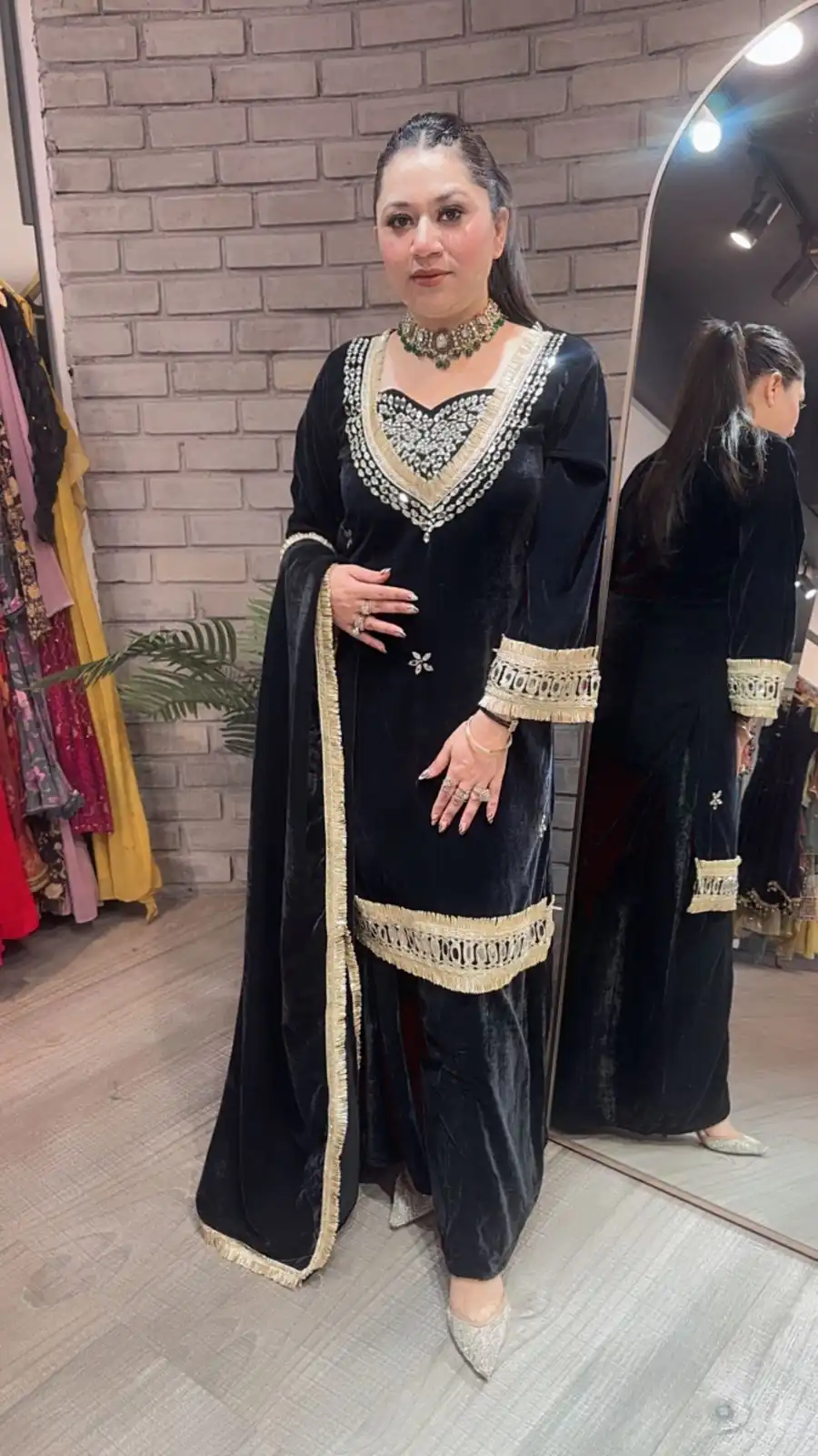 LG 2044 Black in Velvet Mirror Work & Embroidery Work Salwar Suit . Best Price ₹2599. Delivery 4-6 Working Days. Shop now. | Jump Suits, Tops & Bottoms, Track Suits, Salwar suit, Casual Suits, Creative suits, Designer Suits, Palazzo Suits, Party Wear Suits, Patiala Suits, Straight Suits, Trendy Wear