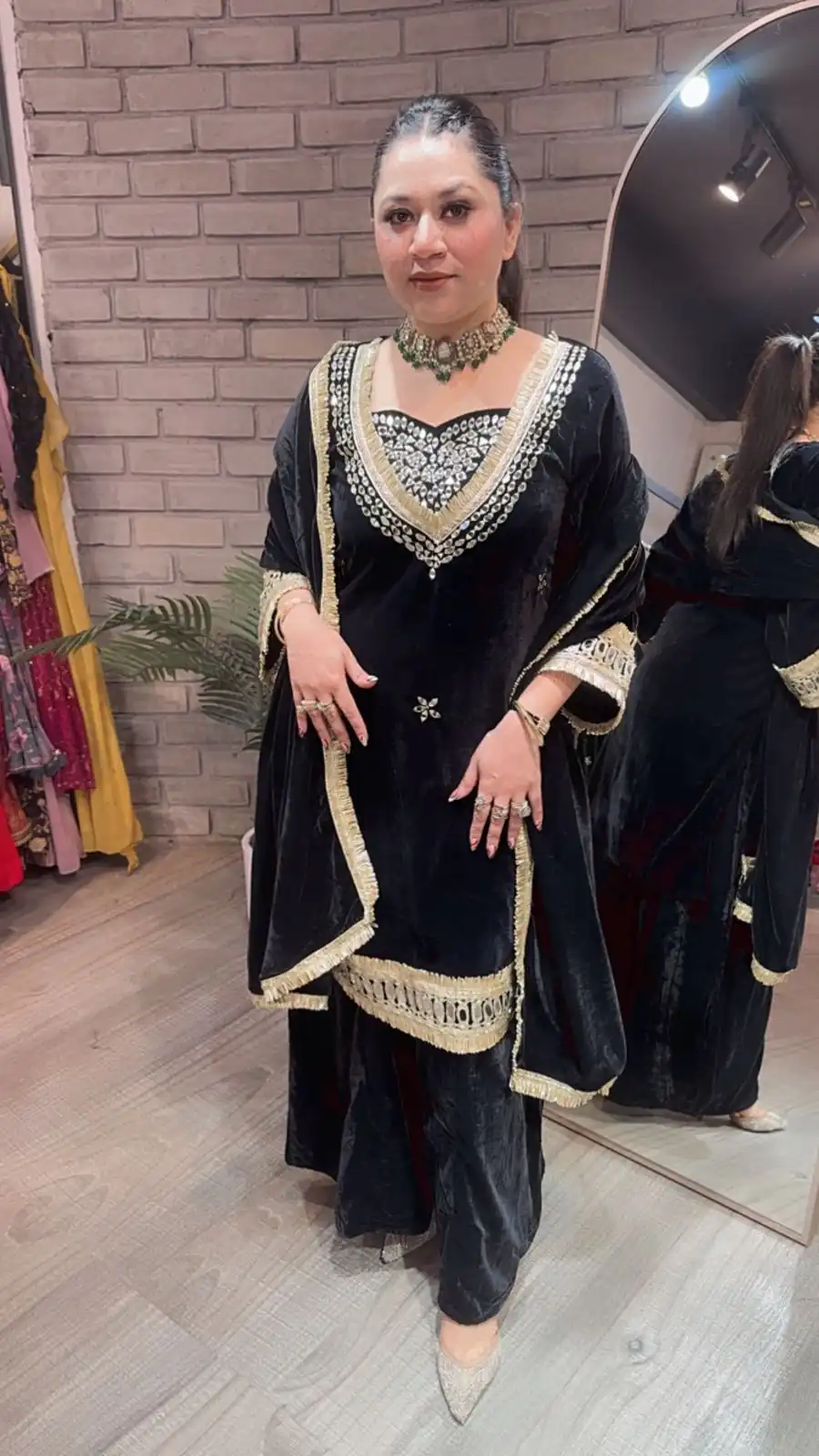 LG 2044 Black in Velvet Mirror Work & Embroidery Work Salwar Suit . Best Price ₹2599. Delivery 4-6 Working Days. Shop now. | Jump Suits, Tops & Bottoms, Track Suits, Salwar suit, Casual Suits, Creative suits, Designer Suits, Palazzo Suits, Party Wear Suits, Patiala Suits, Straight Suits, Trendy Wear