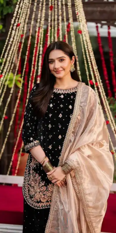 KD 1536 Black Viscose Velvet Thread Sequence Work Salwar Suit Wedding, Party, Festive, Events, Special Price ₹2399. Delivery 4-6 Working Days. Shop now. | Jump Suits, Tops & Bottoms, Track Suits, Salwar suit, Casual Suits, Creative suits, Designer Suits, Palazzo Suits, Party Wear Suits, Patiala Suits, Straight Suits, Trendy Wear