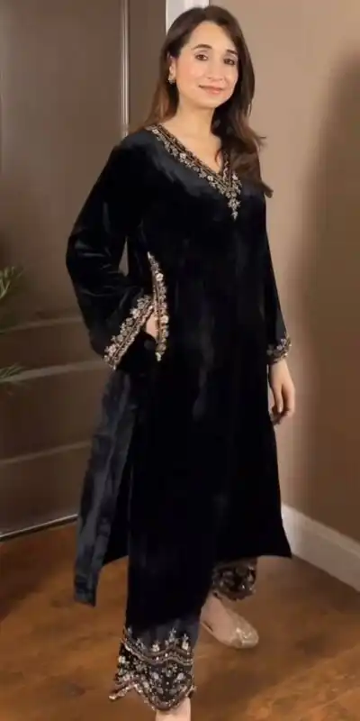 RTC 5810 Black Viscose velvet Salwar Suit. Perfect for Wedding, Party, Baby Shower, Housewarming, Eid – Get it for ₹1999. Delivery 4-6 Working Days. | Jump Suits, Tops & Bottoms, Track Suits, Salwar suit, Casual Suits, Creative suits, Designer Suits, Palazzo Suits, Party Wear Suits, Patiala Suits, Straight Suits, Trendy Wear