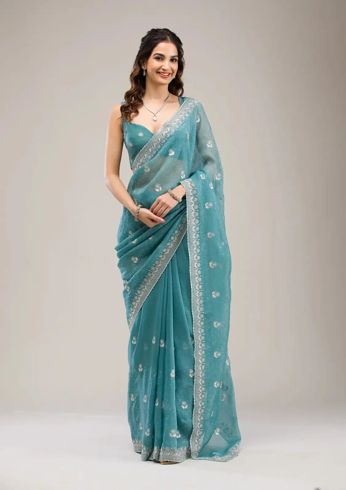 BT 439 Blue Crunchy Ciffon Saree Perfect for Wedding, Party, Bridal Wear, Raksha Bandhan, Festival Celebrations – . Special Price ₹1899. Delivery 4-6 | Designer Sarees, Sarees, Bollywood Sarees, Creative Sarees, Embroidered Sarees, Ethnic Saree, Modern Digital sarees, Party Wear Sarees
