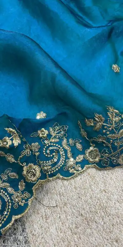 BT 3151 Blue Fandy Satin Silk Saree with Sequins Work & Embroidery Work. Get it for ₹1949. Delivery 4-6 Working Days. Shop now. | Sarees, Bollywood Sarees, Creative Sarees, Designer Sarees, Embroidered Sarees, Ethnic Saree, Modern Digital sarees, Party Wear Sarees