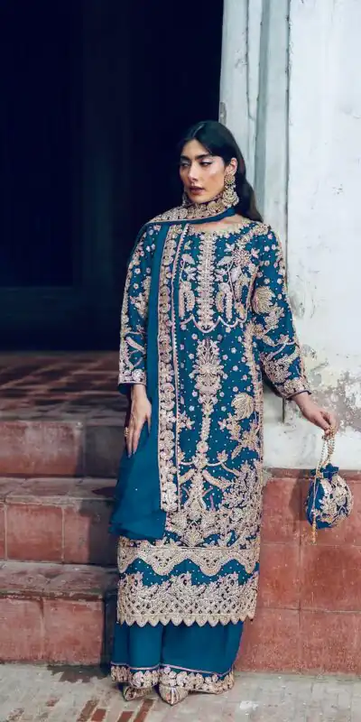 ZF 433 Blue Faux Georgette Salwar Suit Perfect for Wedding, Party, Anniversary, Ethnic Day, Raksha Bandhan – . Introductory Price ₹2149. Delivery 4-6 Wor | Jump Suits, Tops & Bottoms, Track Suits, Salwar suit, Casual Suits, Creative suits, Designer Suits, Palazzo Suits, Party Wear Suits, Patiala Suits, Straight Suits, Trendy Wear