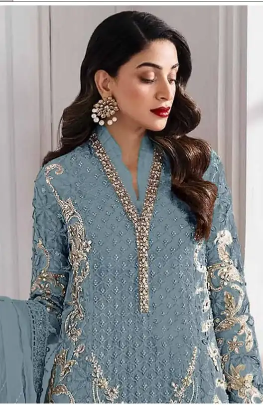 FC 1192 Blue Color Georgette Salwar Suit with Embroidery Work. Introductory Price ₹2499. Delivery 4-6 Working Days. Shop now. | Jump Suits, Tops & Bottoms, Track Suits, Salwar suit, Casual Suits, Creative suits, Designer Suits, Palazzo Suits, Party Wear Suits, Patiala Suits, Straight Suits, Trendy Wear
