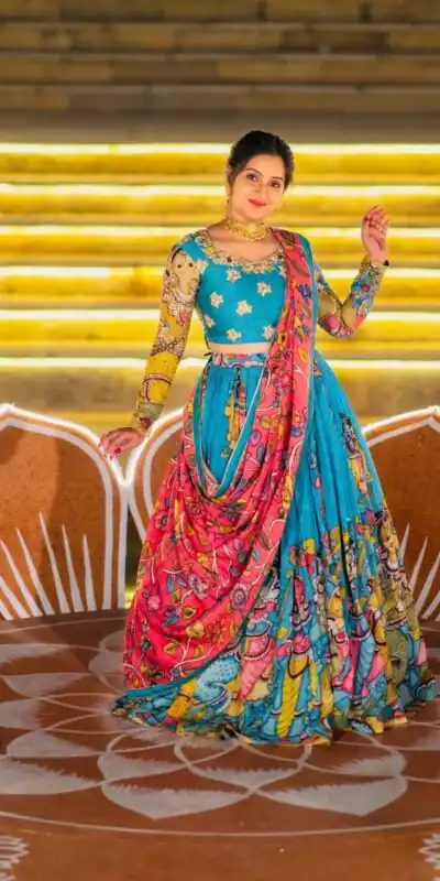 PC 550 Blue Rayon Cotton Lehenga Choli Perfect for Wedding, Party, Diwali, Family Gatherings, Sangeet – . Available at ₹2099 only. Delivery 4-6 Working | Lehenga, Bollywood Lehenga, Creative Lehenga, Designer Lehenga, Embroidered Lehenga, Party Wear Lehenga