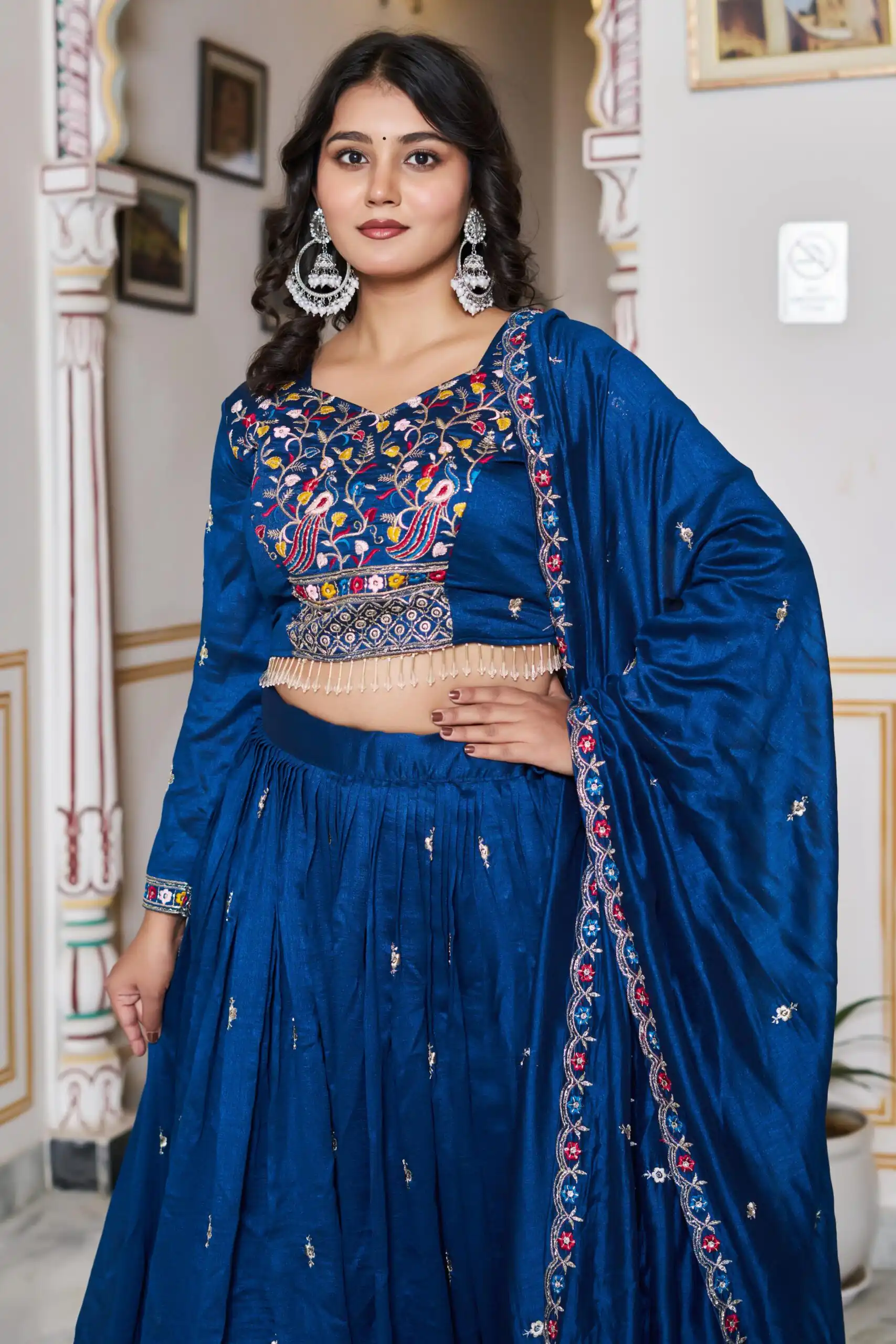 Ram 147 Blue Vichitra Silk Lehenga Choli Perfect for Wedding, Party, Ganesh Chaturthi, Housewarming, Engagement – . Introductory Price ₹3349. Delivery | Lehenga, Bollywood Lehenga, Creative Lehenga, Designer Lehenga, Embroidered Lehenga, Party Wear Lehenga