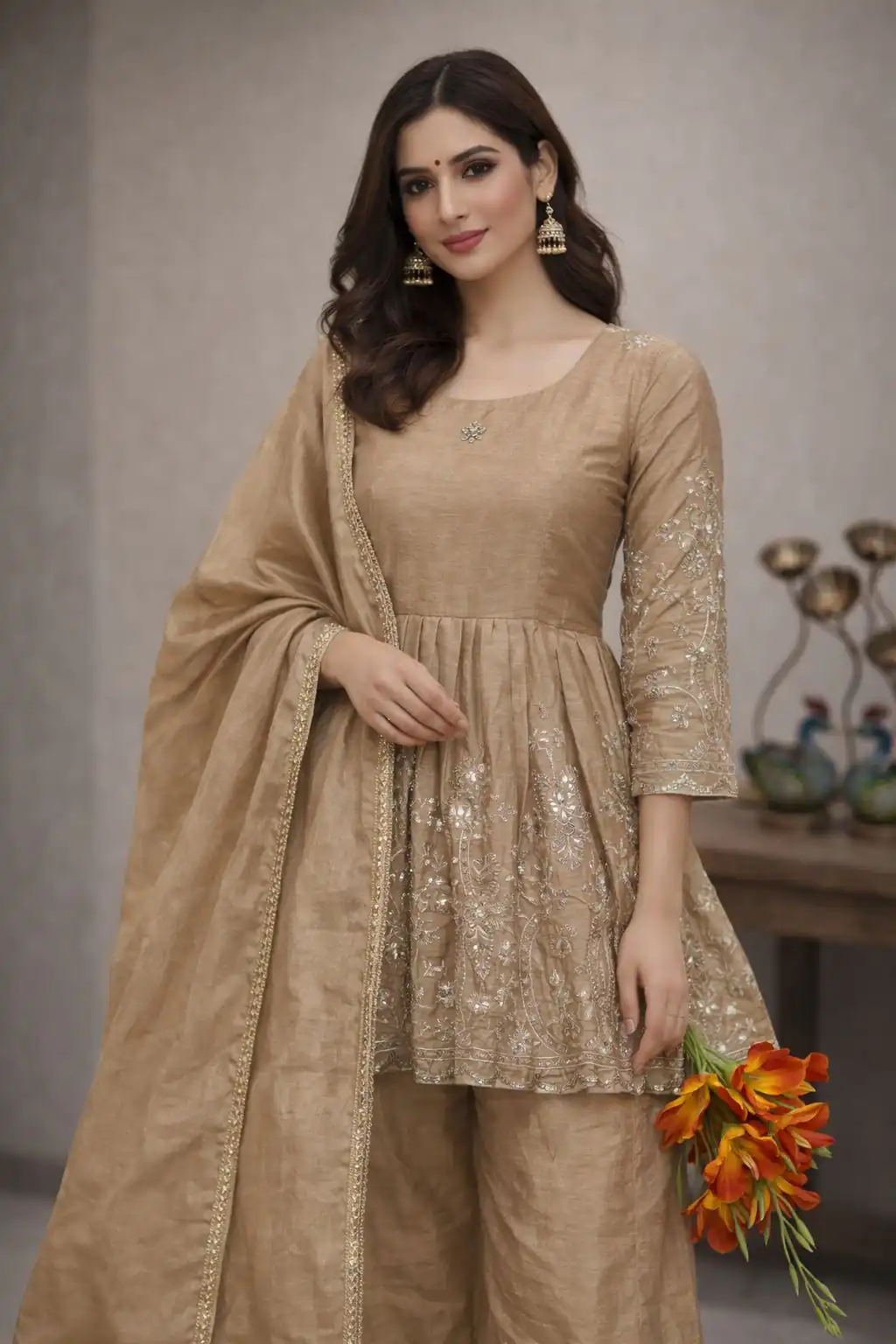 VLM 300 Chiku Chinon Silk with Lace Work & Embroidery Work Salwar Suit . Affordable Price ₹1899. Delivery 4-6 Working Days. Shop now. | Jump Suits, Salwar suit, Casual Suits, Creative suits, Designer Suits, Palazzo Suits, Party Wear Suits, Patiala Suits, Straight Suits