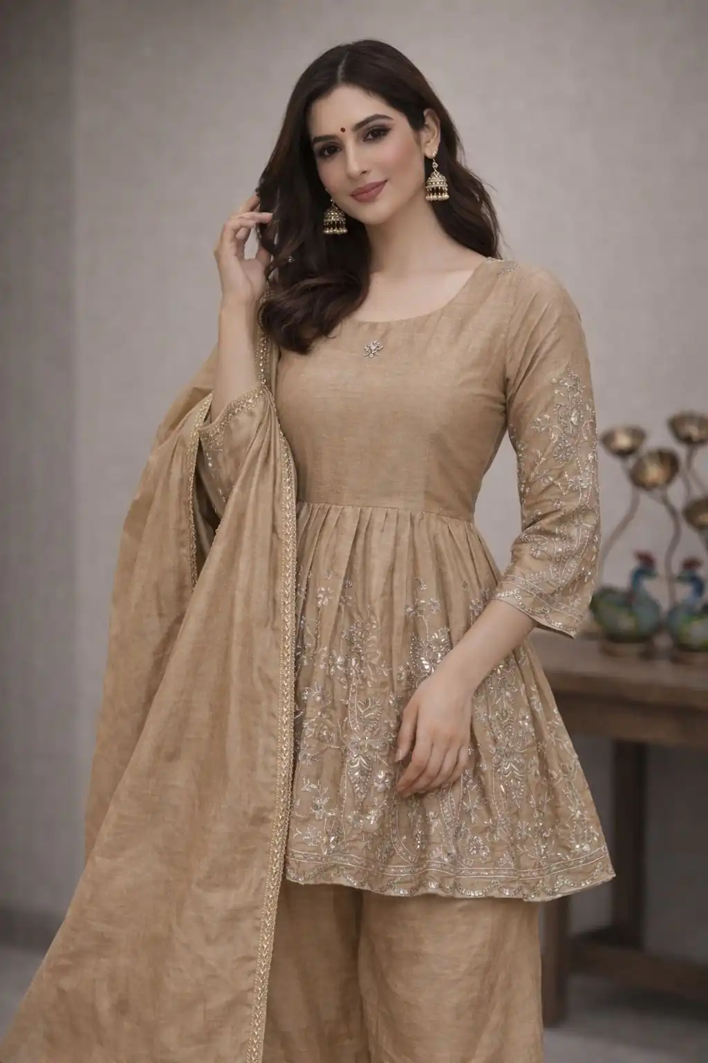 VLM 300 Chiku Chinon Silk with Lace Work & Embroidery Work Salwar Suit . Affordable Price ₹1899. Delivery 4-6 Working Days. Shop now. | Jump Suits, Salwar suit, Casual Suits, Creative suits, Designer Suits, Palazzo Suits, Party Wear Suits, Patiala Suits, Straight Suits