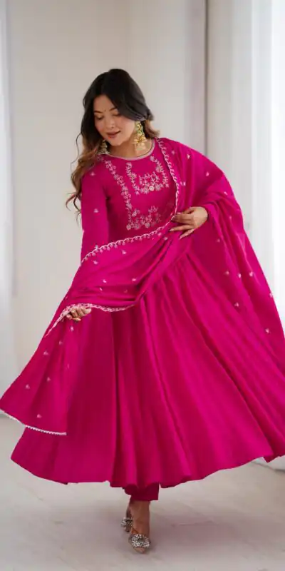 KB 289 Dark Pink with Bead Work & Embroidery Work Roman Chanderi Silk Salwar Suit . Special Price ₹2399. Delivery 4-6 Working Days. Shop now. | Jump Suits, Tops & Bottoms, Track Suits, Salwar suit, Casual Suits, Creative suits, Designer Suits, Palazzo Suits, Party Wear Suits, Patiala Suits, Straight Suits, Trendy Wear