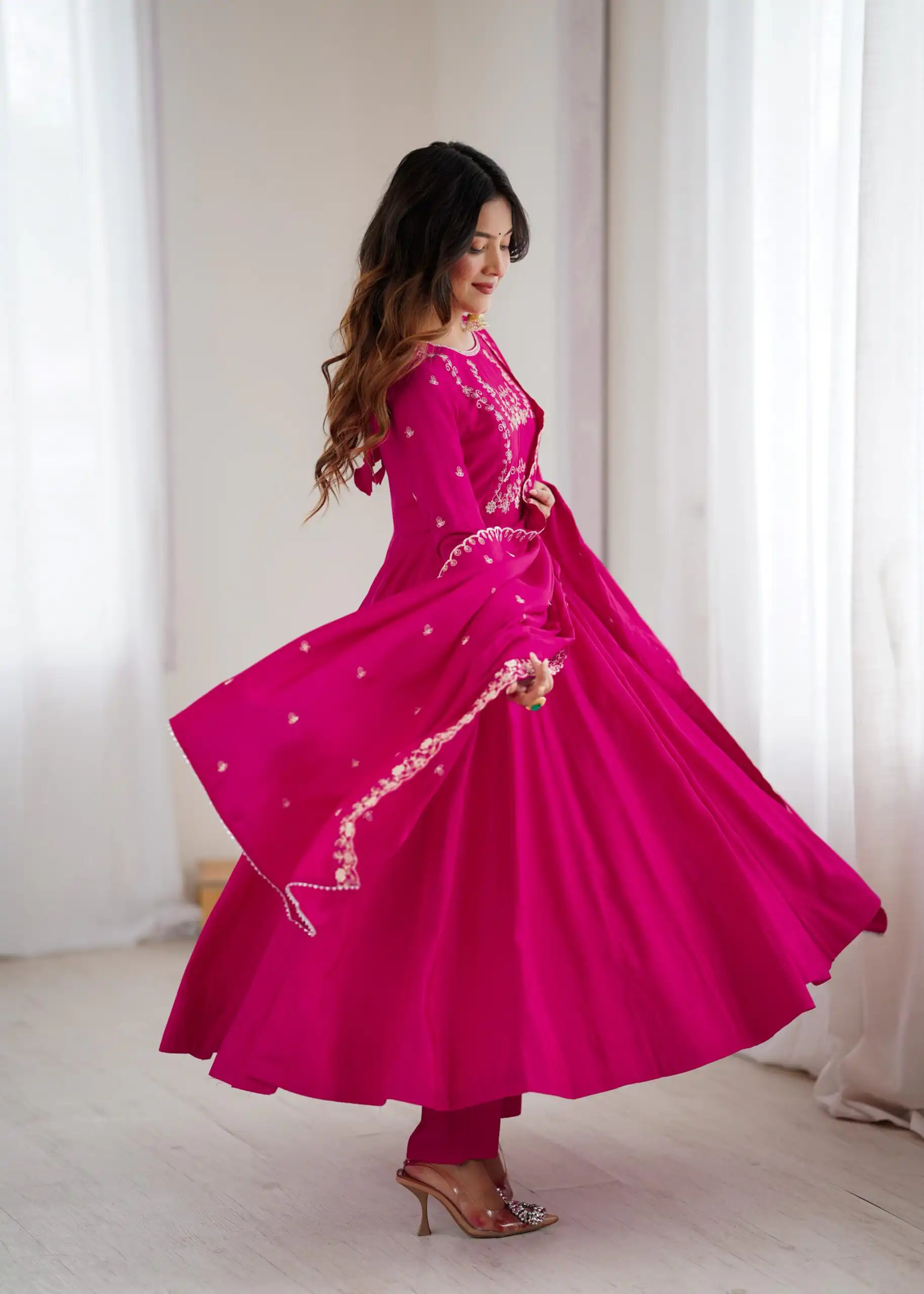 KB 289 Dark Pink with Bead Work & Embroidery Work Roman Chanderi Silk Salwar Suit . Special Price ₹2399. Delivery 4-6 Working Days. Shop now. | Jump Suits, Tops & Bottoms, Track Suits, Salwar suit, Casual Suits, Creative suits, Designer Suits, Palazzo Suits, Party Wear Suits, Patiala Suits, Straight Suits, Trendy Wear