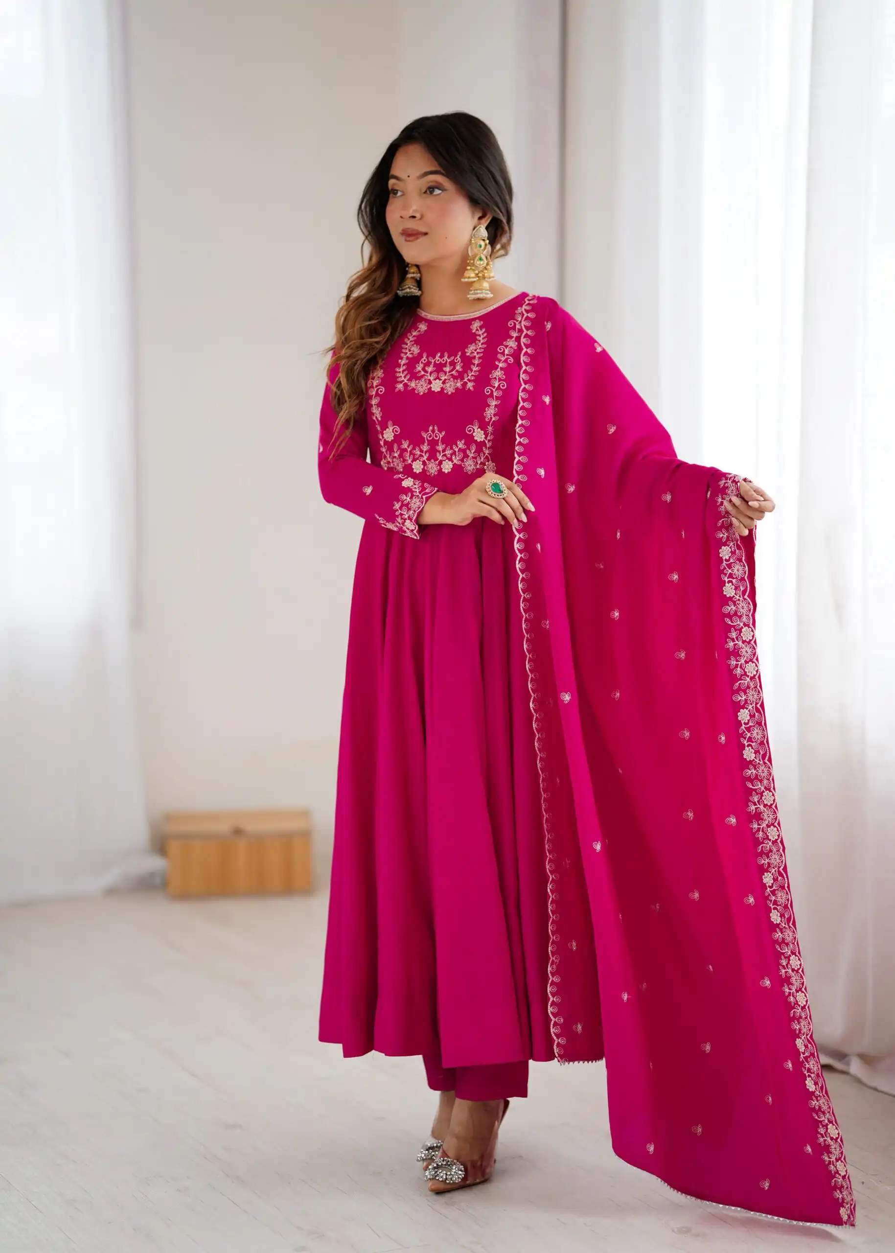 KB 289 Dark Pink with Bead Work & Embroidery Work Roman Chanderi Silk Salwar Suit . Special Price ₹2399. Delivery 4-6 Working Days. Shop now. | Jump Suits, Tops & Bottoms, Track Suits, Salwar suit, Casual Suits, Creative suits, Designer Suits, Palazzo Suits, Party Wear Suits, Patiala Suits, Straight Suits, Trendy Wear