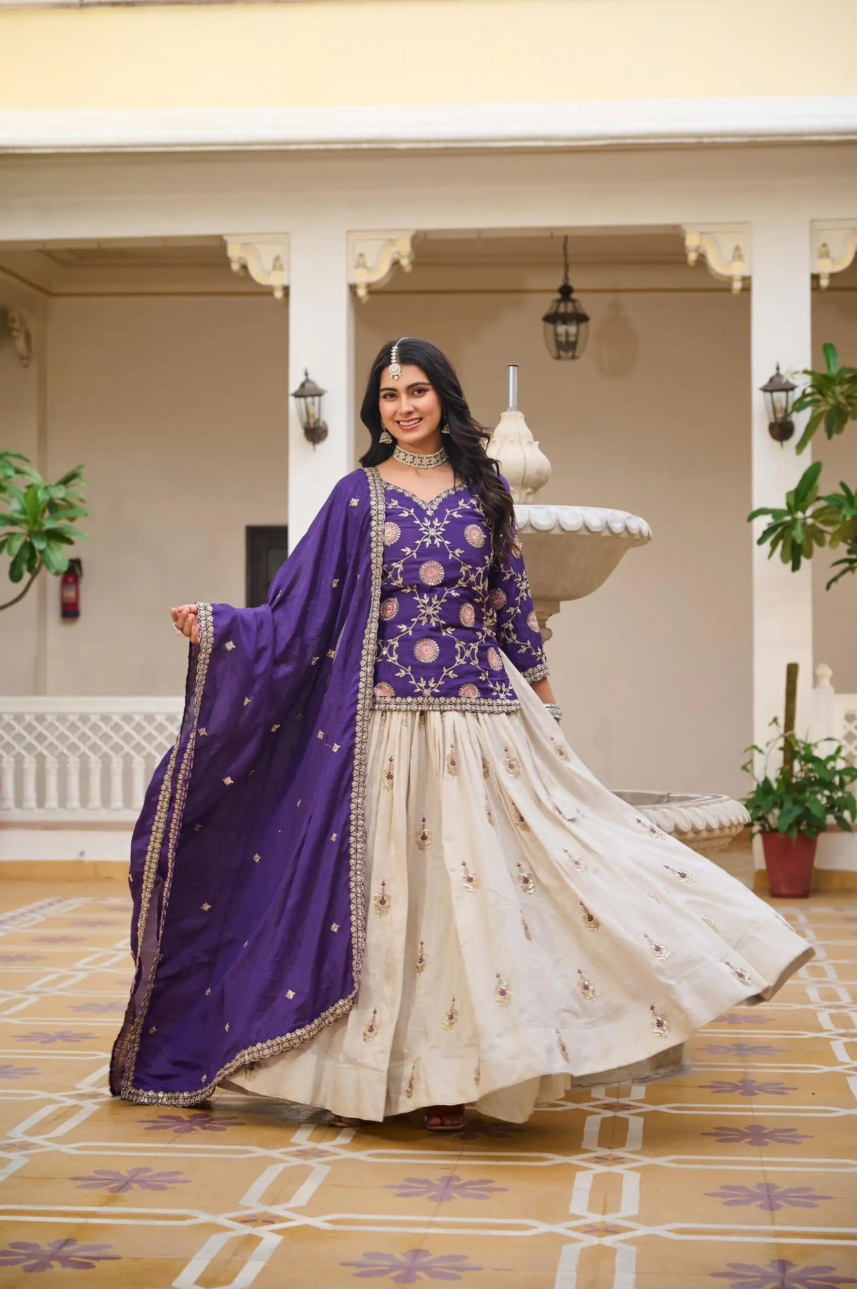 Ram 101 Dark Purple Chinon Lehenga Choli Perfect for Wedding, Party, Makar Sankranti, Reception, Sangeet – . Exclusive Offer ₹2649. Delivery 4-6 Working | Lehenga, Bollywood Lehenga, Creative Lehenga, Designer Lehenga, Embroidered Lehenga, Party Wear Lehenga