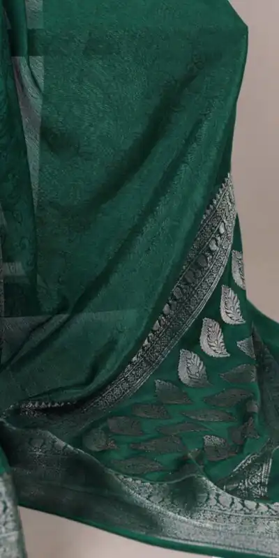 YNF 7916 Green Chinon Saree with Zari Work. Wedding, Party, Festive, Events Festive Deal ₹1699. Delivery 4-6 Working Days. Shop now. | Designer Sarees, Sarees, Bollywood Sarees, Creative Sarees, Embroidered Sarees, Ethnic Saree, Modern Digital sarees, Party Wear Sarees