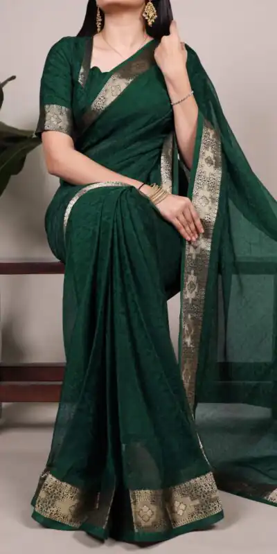 YNF 7911 Green Poly Shimmer Saree Perfect for Wedding, Party, Ganesh Chaturthi, Bridal Wear, Temple Visit –. Available at ₹1499 only. Delivery 4-6 Workin | Designer Sarees, Sarees, Bollywood Sarees, Creative Sarees, Embroidered Sarees, Ethnic Saree, Modern Digital sarees, Party Wear Sarees