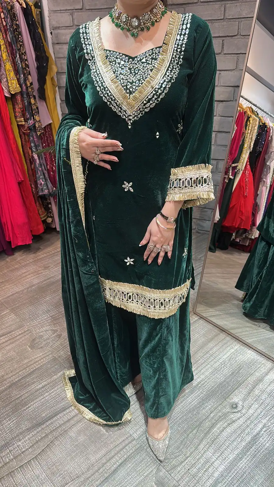 LG 2044 Green in Velvet Mirror Work & Embroidery Work Salwar Suit . Best Price ₹2599. Delivery 4-6 Working Days. Shop now. | Jump Suits, Tops & Bottoms, Track Suits, Salwar suit, Casual Suits, Creative suits, Designer Suits, Palazzo Suits, Party Wear Suits, Patiala Suits, Straight Suits, Trendy Wear