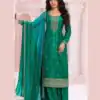FC 69451 Green Vichitra Salwar Suit with Zari Work & Embroidery Work. Best Price ₹2099. Delivery 4-6 Working Days. Shop now. | Jump Suits, Tops & Bottoms, Track Suits, Salwar suit, Casual Suits, Creative suits, Designer Suits, Palazzo Suits, Party Wear Suits, Patiala Suits, Straight Suits, Trendy Wear