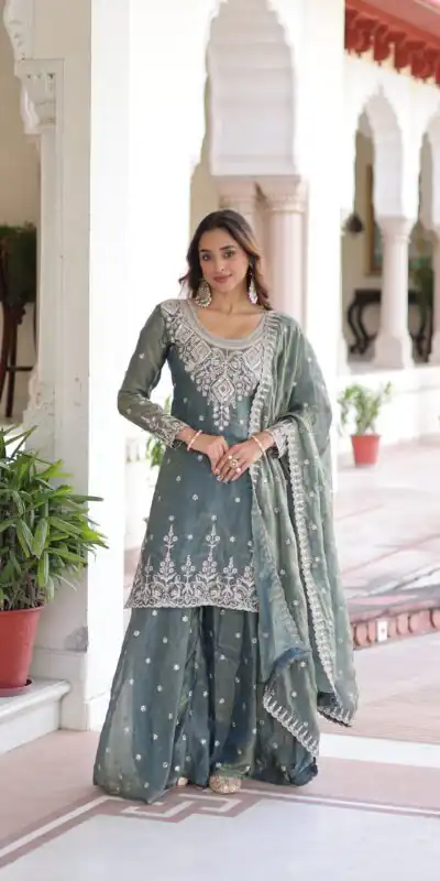 KA 1211 Grey Fandy Silk Salwar Suit Perfect for Wedding, Party, Sangeet, Haldi, Ethnic Day – . Festive Deal ₹2549. Delivery 4-6 Working Days. Shop now. | Jump Suits, Tops & Bottoms, Track Suits, Salwar suit, Casual Suits, Creative suits, Designer Suits, Palazzo Suits, Party Wear Suits, Patiala Suits, Straight Suits, Trendy Wear