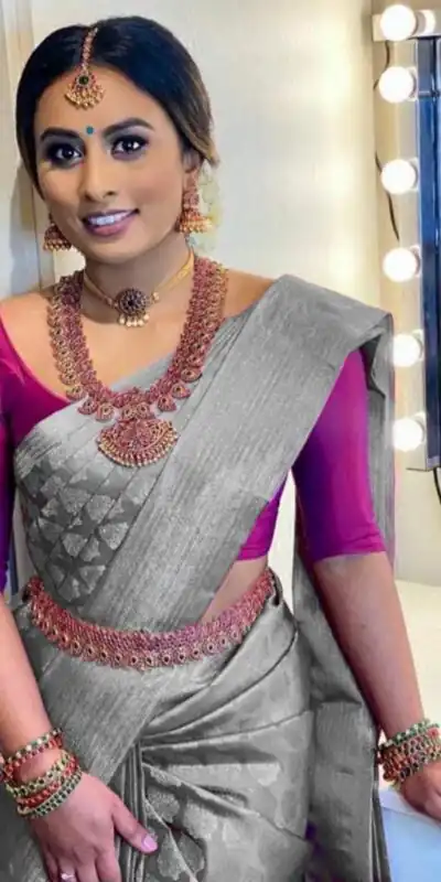 LKP 4067 Grey in Soft Lichi Silk.ace Work & Lace Border Saree Exclusive Offer ₹1299. Delivery 4-6 Working Days. Shop now. | Designer Sarees, Sarees, Bollywood Sarees, Creative Sarees, Embroidered Sarees, Ethnic Saree, Modern Digital sarees, Party Wear Sarees