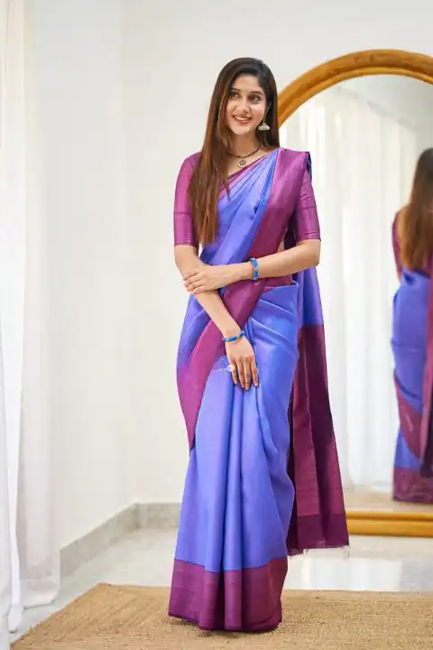 KPR 177 Lavender in Soft Lichi Silk Jacquard Work Designer Work Saree . Now at just ₹1449. Delivery 4-6 Working Days. Shop now. | Designer Sarees, Sarees, Bollywood Sarees, Creative Sarees, Embroidered Sarees, Ethnic Saree, Modern Digital sarees, Party Wear Sarees
