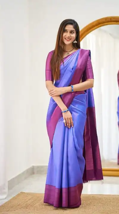 KPR 177 Lavender in Soft Lichi Silk Jacquard Work Designer Work Saree . Now at just ₹1449. Delivery 4-6 Working Days. Shop now. | Designer Sarees, Sarees, Bollywood Sarees, Creative Sarees, Embroidered Sarees, Ethnic Saree, Modern Digital sarees, Party Wear Sarees
