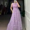 YNF 5200 Lavender Color Weightless Marbal Gown with Designer Work. Available at ₹1649 only. Delivery 4-6 Working Days. Shop now. | Gowns, Bollywood Gowns, Creative Gowns, Designer Gowns, Embroidered Gowns, Party Wear Gowns