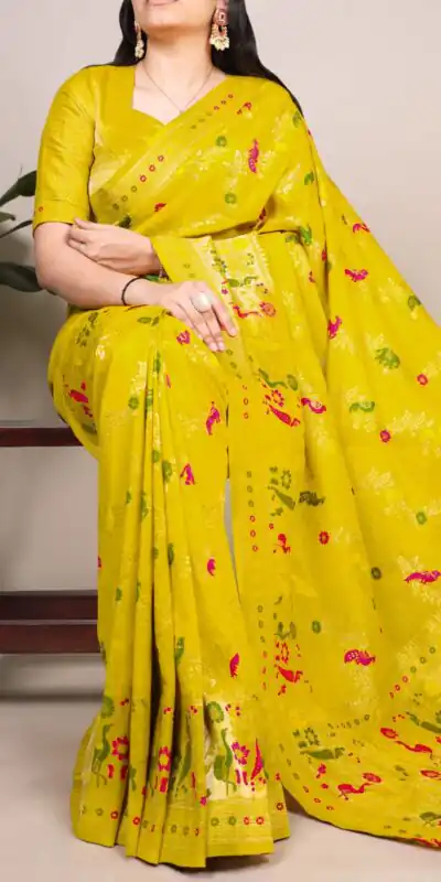 YNF 7907 Lemon Yellow Nylon Weaving Work Saree Perfect for Wedding, Party, Baby Shower, Holi, Ethnic Day – Available at ₹2149 only. Delivery 4-6 Working Da | Sarees, Bollywood Sarees, Creative Sarees, Designer Sarees, Embroidered Sarees, Ethnic Saree, Modern Digital sarees, Party Wear Sarees