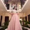 Light Pink Weone Silk Sequins Work Lehenga Choli