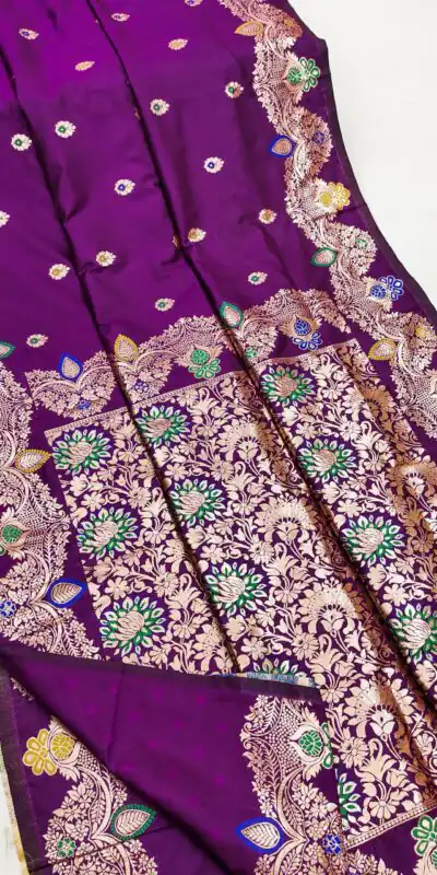 MB 3319 Light Purple Color Banarasi Lace Work Gold Zari Border Saree . Available at ₹1849 only. Delivery 4-6 Working Days. Shop now. | Designer Sarees, Sarees, Bollywood Sarees, Creative Sarees, Embroidered Sarees, Ethnic Saree, Modern Digital sarees, Party Wear Sarees
