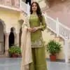 KD 1549 Mahendi Sequence Work Organza Silk Salwar Suit with Designer Work. Affordable Price ₹2149. Delivery 4-6 Working Days. Shop now. | Jump Suits, Tops & Bottoms, Track Suits, Salwar suit, Casual Suits, Creative suits, Designer Suits, Palazzo Suits, Party Wear Suits, Patiala Suits, Straight Suits, Trendy Wear