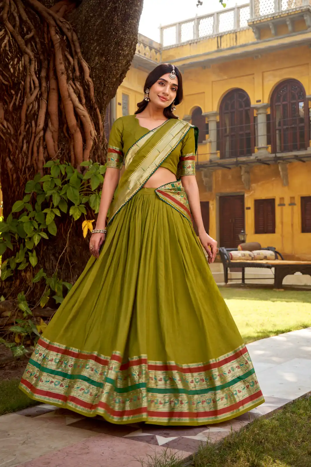 LNB 1903 Mahendi Pure Chanderi (Naylon) Lehenga Choli Perfect for Wedding, Party, Bridal Wear, Temple Visit, Traditional Day – . Get it for ₹2499. Delivery | Lehenga, Bollywood Lehenga, Creative Lehenga, Designer Lehenga, Embroidered Lehenga, Party Wear Lehenga