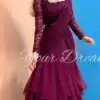 KF 1663 Maroon Faux Georgette Lehenga Choli with Embroidery Work & Sequins Work. Grab it for ₹2099. Delivery 4-6 Working Days. Shop now. | Lehenga, Bollywood Lehenga, Creative Lehenga, Designer Lehenga, Embroidered Lehenga, Party Wear Lehenga
