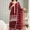 SSR 533 Maroon Color Fendy Silk Salwar Suit with Embroidery Work. Affordable Price ₹2149. Delivery 4-6 Working Days. Shop now. | Jump Suits, Salwar suit, Casual Suits, Creative suits, Designer Suits, Palazzo Suits, Party Wear Suits, Patiala Suits, Straight Suits