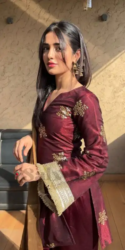 NSR 853 Maroon Natural Crep Silk Salwar Suit Perfect for Wedding, Party, Pongal, Baisakhi, Onam –. Grab it for ₹1749. Delivery 4-6 Working Days. | Palazzo Suits, Party Wear Suits, Patiala Suits, Straight Suits, Trendy Wear