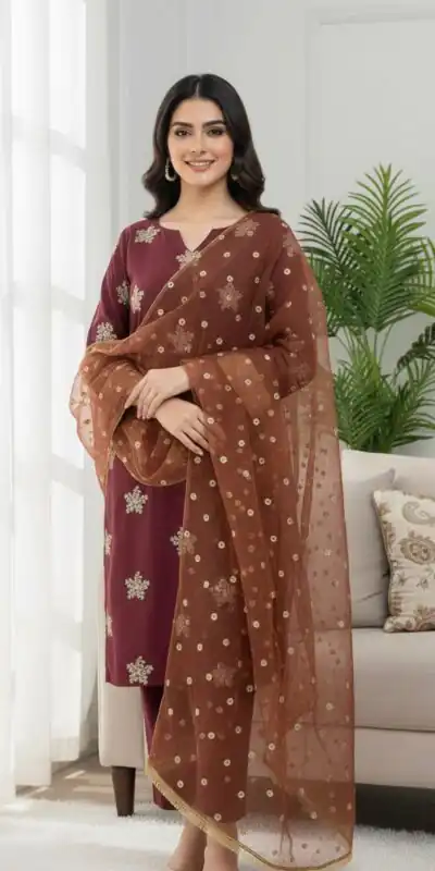NSR 853 Maroon Natural Crep Silk Salwar Suit Perfect for Wedding, Party, Pongal, Baisakhi, Onam –. Grab it for ₹1749. Delivery 4-6 Working Days. | Palazzo Suits, Party Wear Suits, Patiala Suits, Straight Suits, Trendy Wear