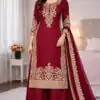 SSR 535 Maroon in Organza Silk Embroidery Work Salwar Suit . Available at ₹2399 only. Delivery 4-6 Working Days. Shop now. | Jump Suits, Tops & Bottoms, Track Suits, Salwar suit, Casual Suits, Creative suits, Designer Suits, Palazzo Suits, Party Wear Suits, Patiala Suits, Straight Suits, Trendy Wear