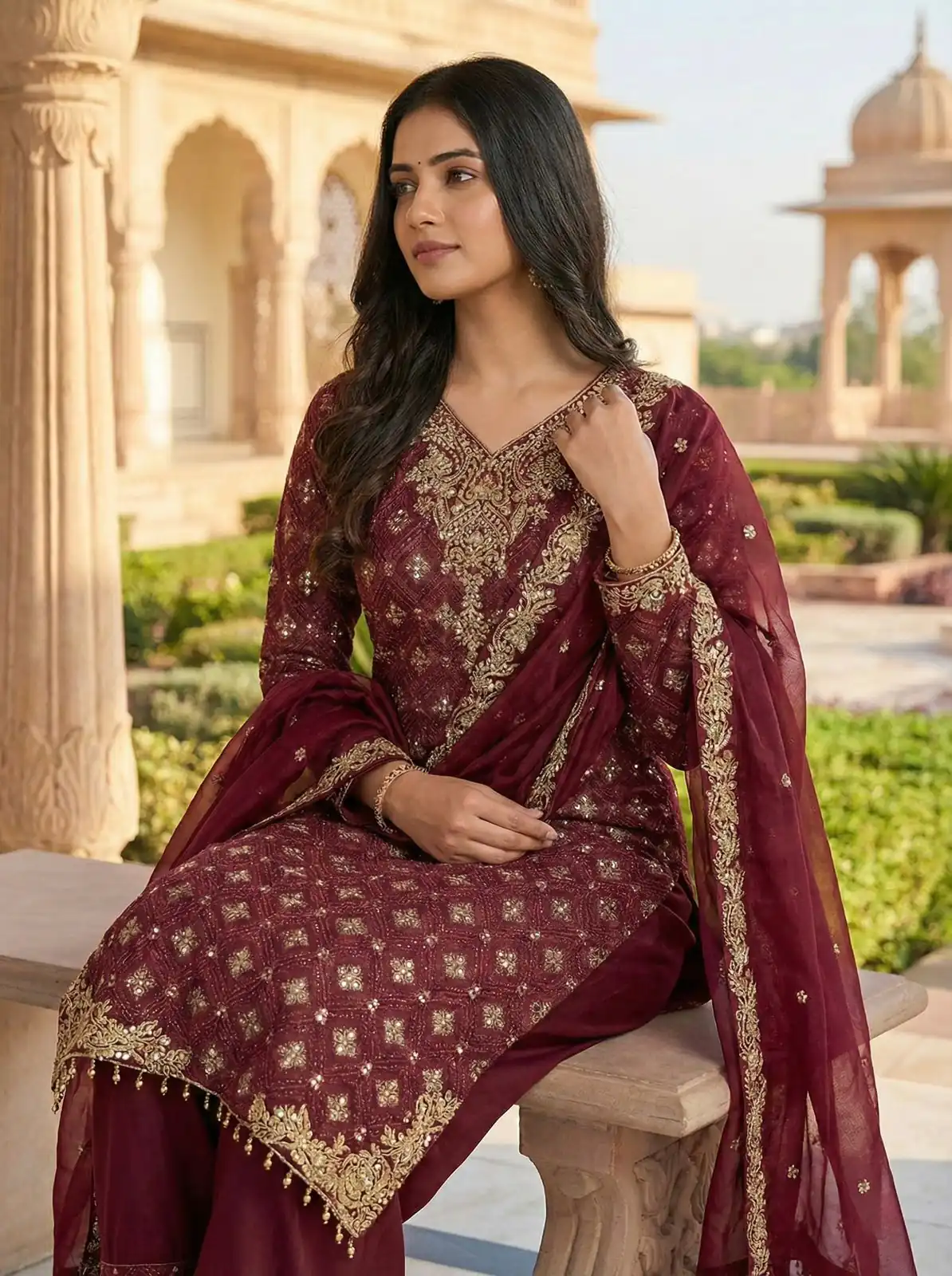 ZSR 3158 Maroon in Organza Silk Lace Work & Embroidery Work Salwar Suit . Get it for ₹2399. Delivery 4-6 Working Days. Shop now. | Jump Suits, Tops & Bottoms, Track Suits, Salwar suit, Casual Suits, Creative suits, Designer Suits, Palazzo Suits, Party Wear Suits, Patiala Suits, Straight Suits, Trendy Wear