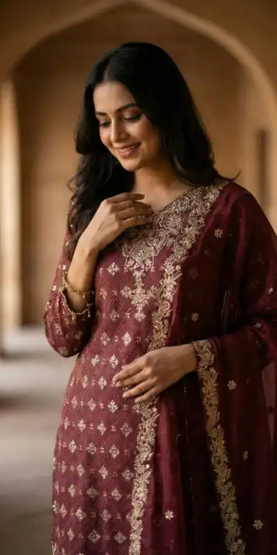 ZSR 3158 Maroon in Organza Silk Lace Work & Embroidery Work Salwar Suit . Get it for ₹2399. Delivery 4-6 Working Days. Shop now. | Jump Suits, Tops & Bottoms, Track Suits, Salwar suit, Casual Suits, Creative suits, Designer Suits, Palazzo Suits, Party Wear Suits, Patiala Suits, Straight Suits, Trendy Wear