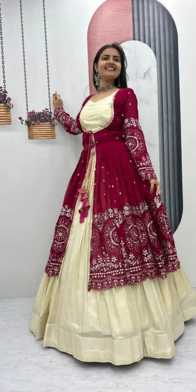 PC 556 Maroon Color Simar Cosmos Lehenga Choli with Designer Work. Special Price ₹3049. Delivery 4-6 Working Days. Shop now. | Lehenga, Bollywood Lehenga, Creative Lehenga, Designer Lehenga, Embroidered Lehenga, Party Wear Lehenga