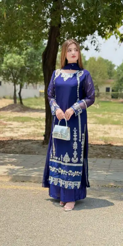 ZF 429 Navy Blue Faux Georgette Salwar Suit Perfect for Wedding, Party, Holi, Engagement, Eid – . Available at ₹1999 only. Delivery 4-6 Working Da | Jump Suits, Tops & Bottoms, Track Suits, Salwar suit, Casual Suits, Creative suits, Designer Suits, Palazzo Suits, Party Wear Suits, Patiala Suits, Straight Suits, Trendy Wear